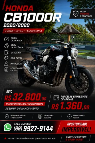Honda CB1000R 2020 - Ágio R$ 32.800