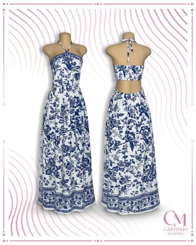 Vestido longo estampado plus size NOVO NA ETIQUETA!
