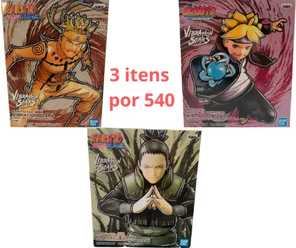 Bonecos NARUTO PROMOÇÃO 3 ITENS 540