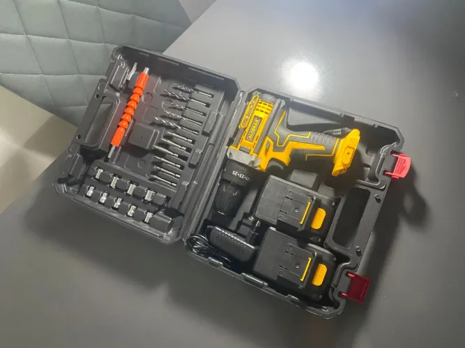 Parafusadeira/Furadeira Sem Fio Alobrax 48VF + 2 Baterias + Maleta Completa
