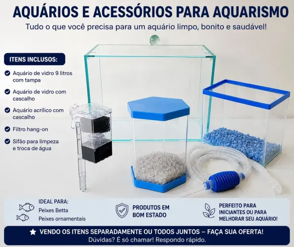 Aquário e acessórios para Betta