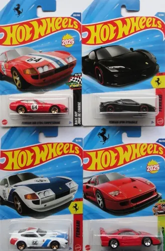 hot wheels oferta combo 4 ferrari f40 + 365gtb4 competizione + sf90 stradale hotwheels