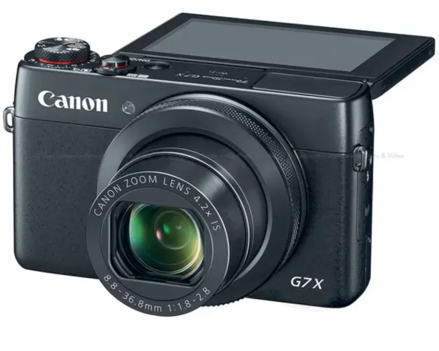 Câmera digital canon powershot G7x preta tela articulável