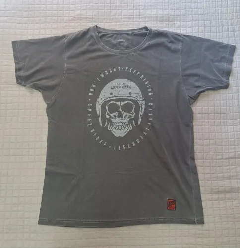 Camiseta motociclista original Capital Moto Week tamanho GG