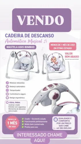 A Cadeira de Descanso Automática Musical Mastela 6505 Ibimboo