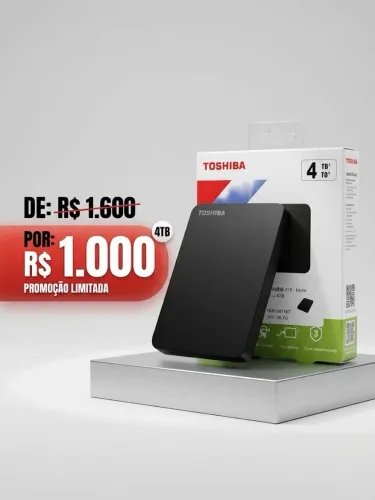 HD Externo Toshiba 4TB USB 3.0