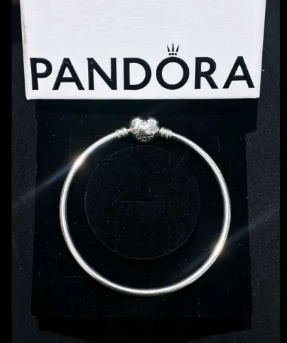 Bracelete Rígido Coração Pandora Original