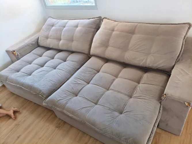 Sofá de 2,90m tecido suede