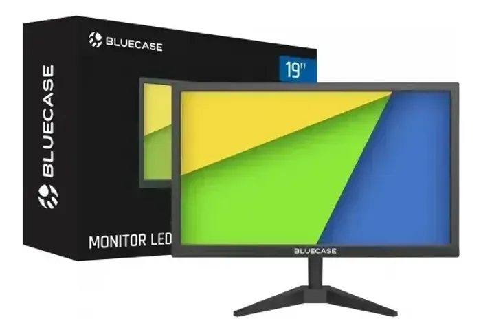 Monitor 19 Polegas Led Bluecase Led Hdmi Vga 75hz Pro 16:9 Monitor 19 Polegas Led