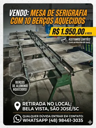 Mesa de serigrafia 