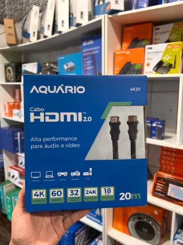 Cabo Hdmi 20 Metros Ultra HD 4K 2.0 Blindado ( Promoção )