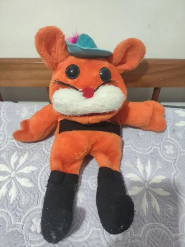 Boneco fantoche de mão gato de botas