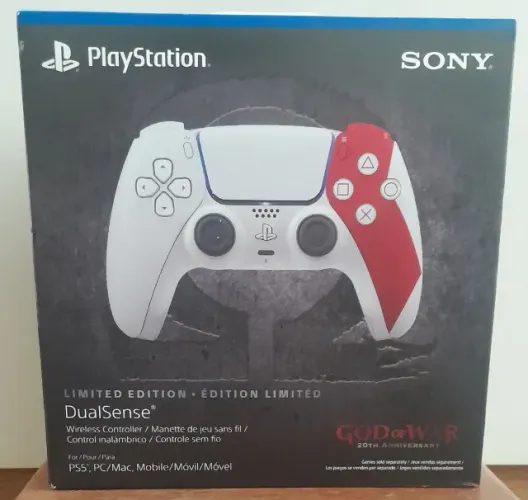 Controle Playstation 5 Dualsense God of War Ed Limitada Aniversário 20 anos Novo Lacrado