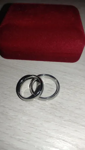 Alianças de prata com caixinha