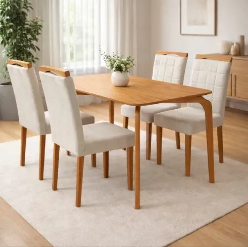Conjunto de Jantar Estilo 4 Lugares