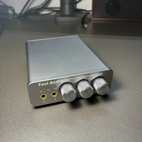 Amplificador e DAC de Fones Gamer Fosi Audio K5 PRO (Para PS5, PC e Mac) (Pronta Entrega)