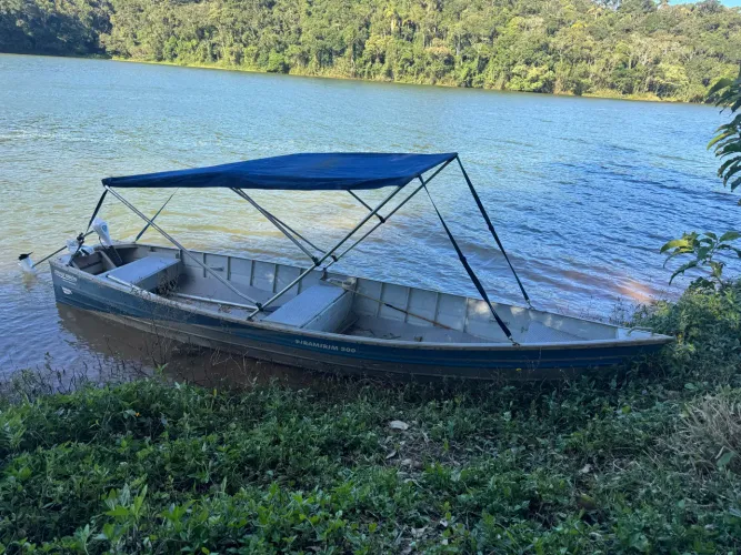 BARCO ALUMÍNIO 6 MTS COM CARRETINHA 