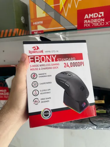 Mouse gamer redeagon sem fio com Dock