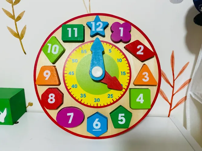 Brinquedo educativo Relógio madeira