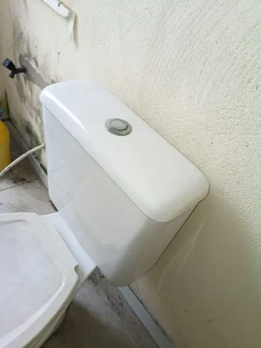 Vaso sanitario com descarga acoplada completo pronta para uso