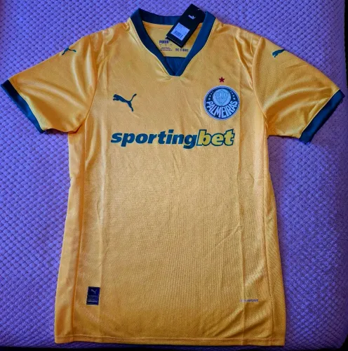 Camisa Palmeiras Jogador Puma Amarela Brasil 25/26 NOVA