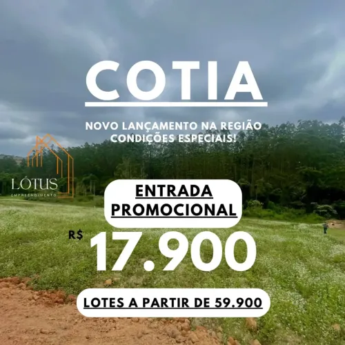86M- NOVIDADE DE LOTES EM COTIA PARA VOCÊ!