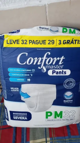 Fralda geriátrica Confort master, tamanho P/M