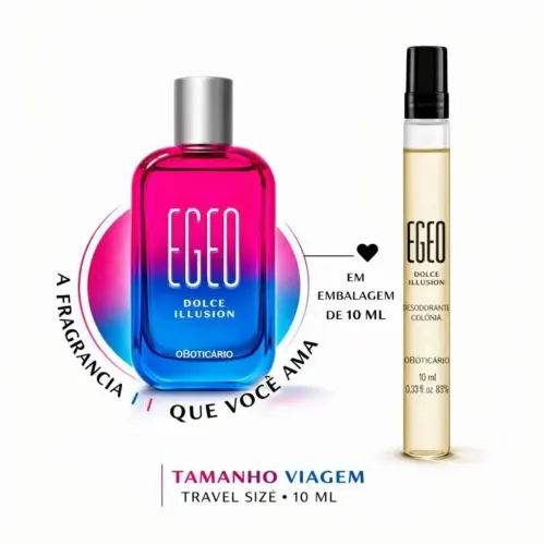 2Und 60% Off Egeo Dolce Illusion 10ml lançamento Boticário