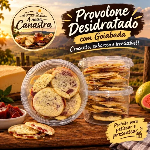 Queijo desidratado, geleia pimenta