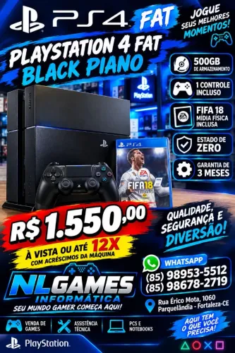 Ps4 fat 500GB 1 controle 