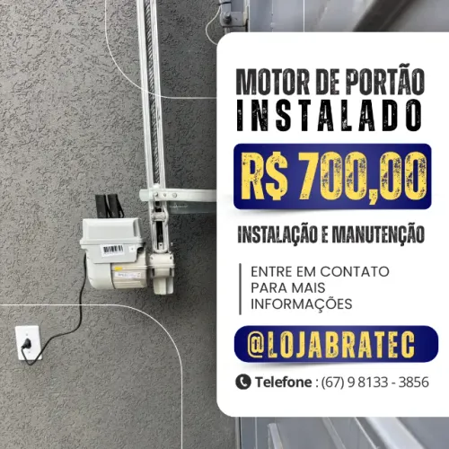 Motor para portão de elevação de 1/4 de HP 8 segundos (instalado)