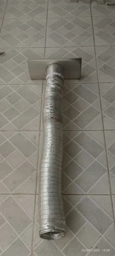 Duto flexível de alumínio com chapéu 