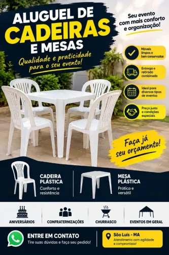 Aluguel de Cadeiras e Mesas