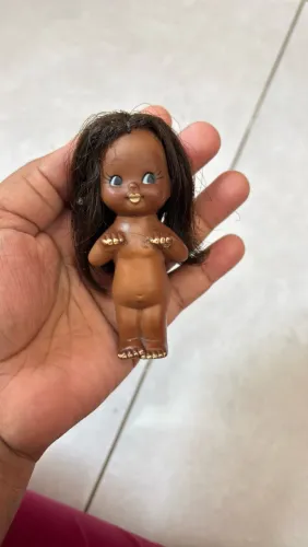 Boneca índia peladinha anos 70 antiga rara Japonesa