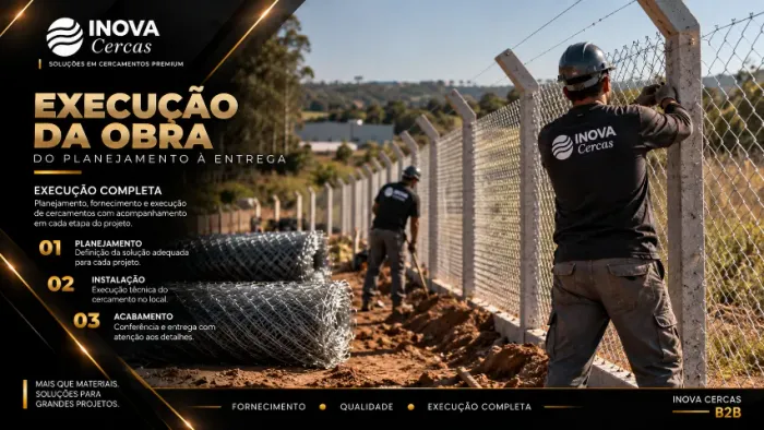Cerca Alambrado Completa | Material + Mão de Obra | INOVA