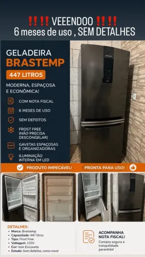 Geladeira Frost Free inverse Brastemp