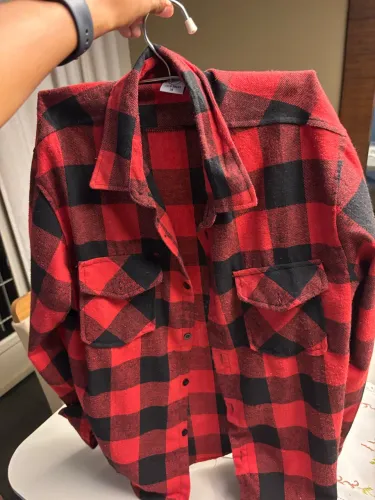 Camisa quadriculada vermelha