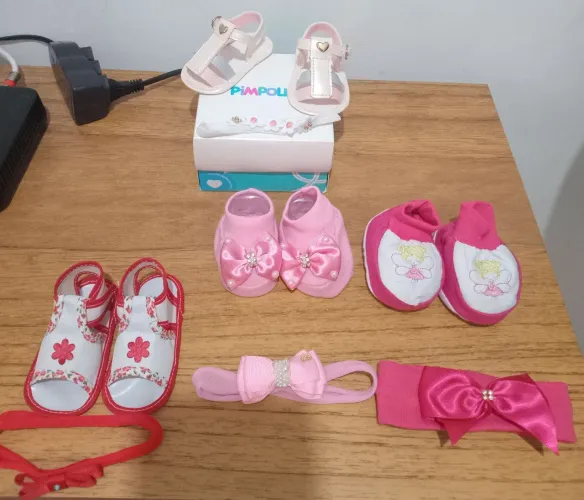 Lote sandália bebê 