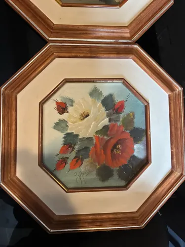 Quadros Flores de pintura a óleo