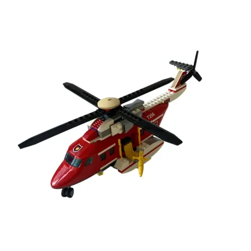 Lego City 7206 Helicóptero de Combate ao Fogo Bombeiros - Incompleto