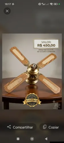 Ventilador de teto home LINE vintage