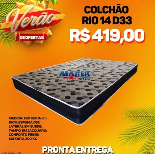 Colchão de casal D33 R$ 419,00