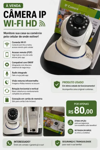 Câmera IP Wi-Fi HD