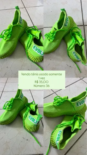 Tênis feminino verde cana NOVO