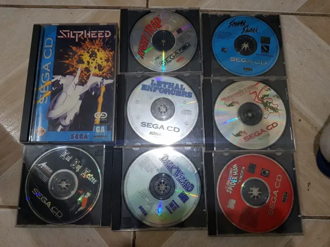 Lote de jogos de sega cd originais