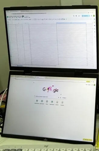 Monitor portátil duplo 13 polegadas