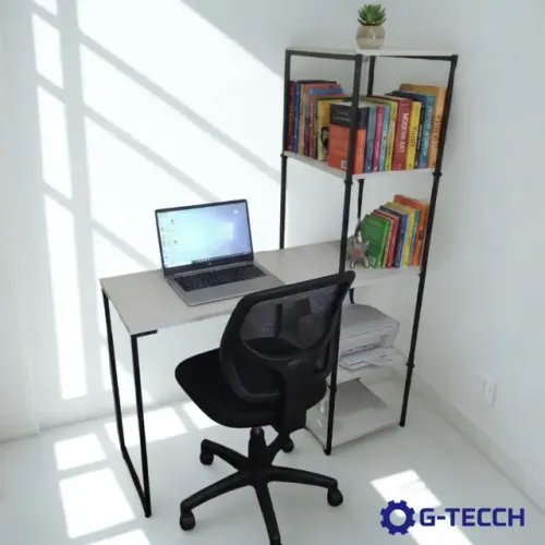 Escrivaninha Industrial NOVA Mesa com Estante Multiuso para Computador Notebook de Estudo