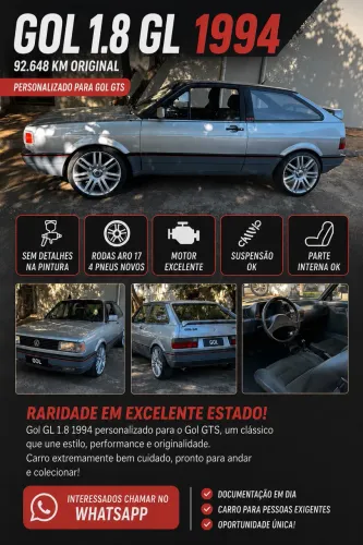 Volkswagen Gol Geração I GTS 1.8 2P 1994