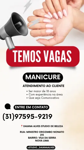 Vaga para manicure