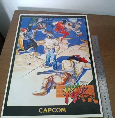 Material de divulgação Final Fight arcade capcom